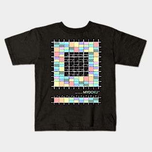 Mydoku_W004_H001_003_F: Sudoku, Sudoku coloring, logic, logic puzzle, holiday puzzle, fun, away from screen Kids T-Shirt